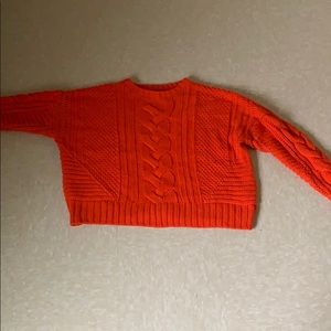 Orange cropped sweater